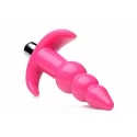 Bubbly Vibrating Anal Plug With Ribbing
