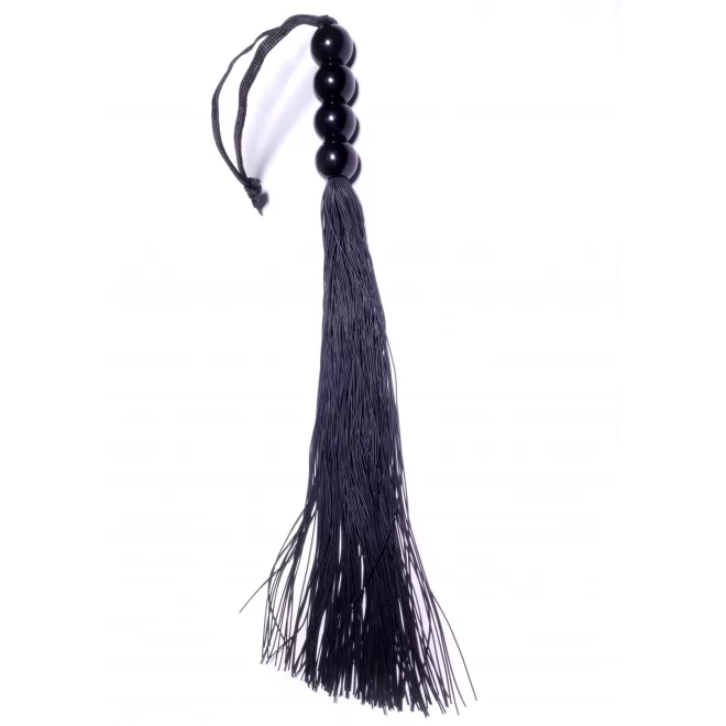 Silicone Whip Black 14" - Fetish Boss Series