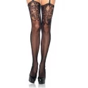 Fishnet Stockings with Lace Top