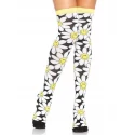 Pończochy z motywem kwiatków Happy Daisy Woven Knee Socks
