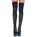 Kryjące pończochy za kolano Over The Knee Scrunch Sock Black