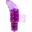 Frisky Finger Vibrator With Bullet - Purple