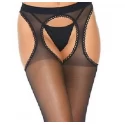 Spandex sheer suspender hose