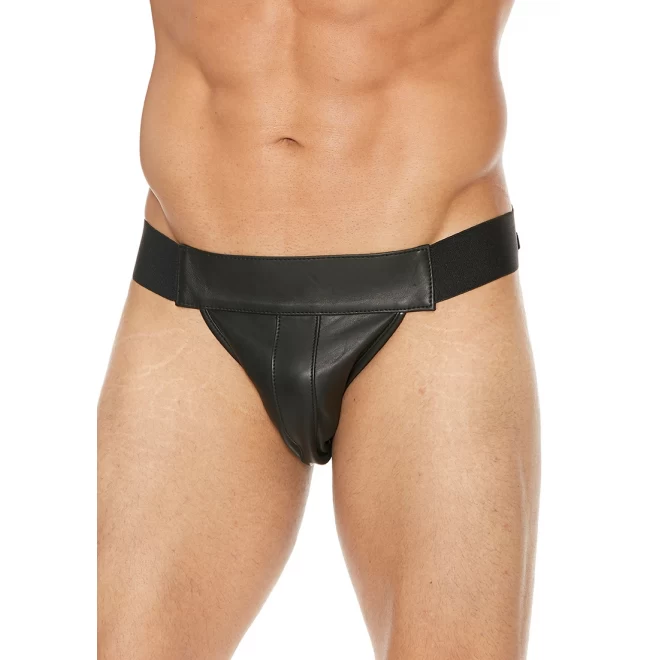 Plain front jock - premium leather