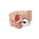 Gemstones red jasper heart medium anal plug