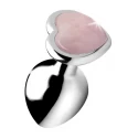 Gemstones rose quartz heart medium anal plug