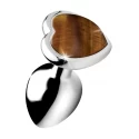 Gemstones tiger eye heart small anal plug