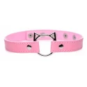 Kinky Kitty Ring Slim Choker - Pink