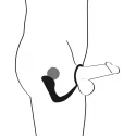 Stymulator prostaty Black Velvets Ring & Plug