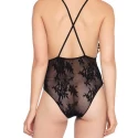 Deep V floral lace teddy