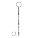 Urethral sounding - metal ribbed dilator with ring