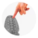 Stretch'r ripple butt plug xl gun metal