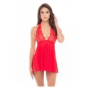 DOLLED UP HALTER 2PC CHEMISE S RED, ML