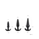 Plug-Triple Anal Plugs Starter Set- 3-Pack Anal Plugs Black