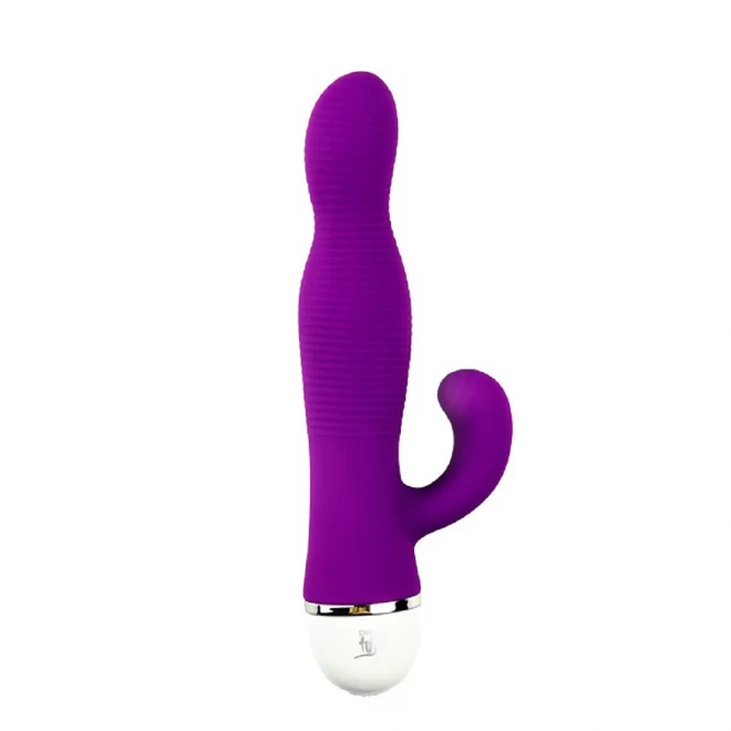 Wibrator ze stymulatorem łechtaczki Ribbed Duo Vibe