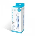 Glas - full tip textured glass dildo