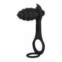 RECHARGEABLE COCKRING & ANAL VIBE BLACK