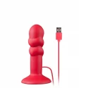 SHOVE UP 6INCH VIBRATING BUTTPLUG RED