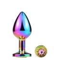 MAI METAL ANAL PLUG WITH STONE M MAI NO. 73 RAINBOW