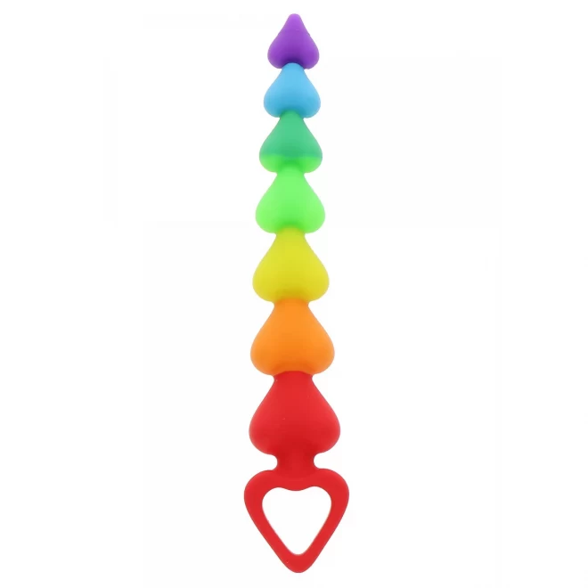 Koraliki analne Rainbow Heart Beads