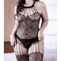 Koronkowy bodystocking