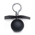 Leather super ball gag with eyelet