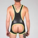 Neoprene open crotch wrestling - red - s