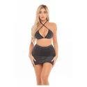 BLACK CHERRY 2PC SKIRT SET BLACK, OS