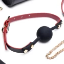 Black & red bow bondage set + carry case