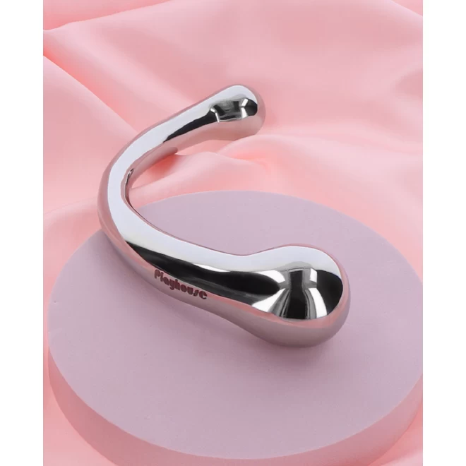 Podwójny masażer Curved Pleasure Steel Wand