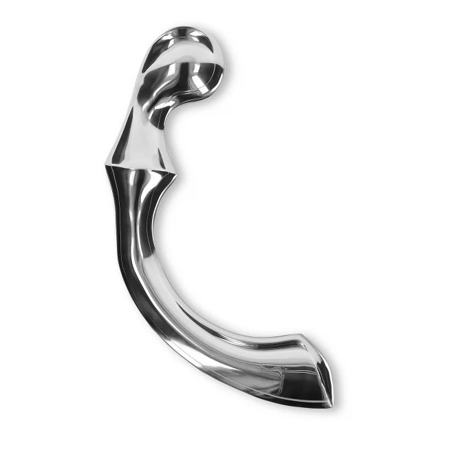 Mestalowy podwójny masażer Ribbed Pleasure Steel Wand