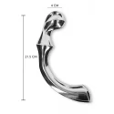 Mestalowy podwójny masażer Ribbed Pleasure Steel Wand