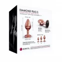 Plug analny z diamentem rozmiar s