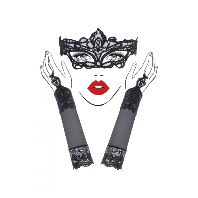 Hot fantasy seduction - eye mask & gloves