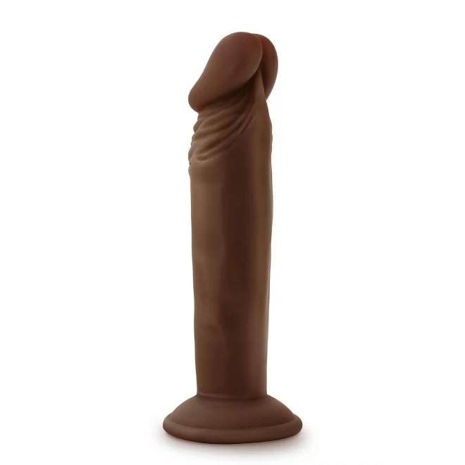 DR. SKIN PLUS 6 INCH POSABLE DILDO CHOCOLATE