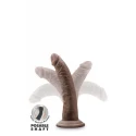 DR. SKIN PLUS 7 INCH POSABLE DILDO CHOCOLATE