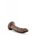 DR. SKIN PLUS 7 INCH POSABLE DILDO CHOCOLATE