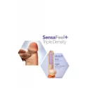 DR. SKIN PLUS 8 INCH POSABLE DILDO WITH BALLS VANILLA