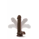 DR. SKIN PLUS 9 INCH POSABLE DILDO WITH BALLS CHOCOLATE