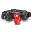 [sil] milkbone gag with tongue insert - black | red