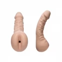 Dwustronne dildo z anusem The Mangina Vanilla