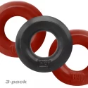 Hünkyjunk cockring 3-pack - cherry + tar ice