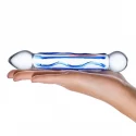 Glas - full tip textured glass dildo