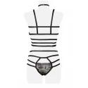 Grey velvet 2-teiliges harness set