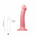 Dildo mono density metallic shine old rose m