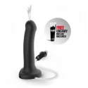 Silicone cum dildo black l with cremy