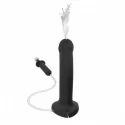 Silicone cum dildo black l with cremy