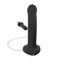 Silicone cum dildo black l with cremy