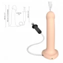 Silicone cum dildo black l with cremy