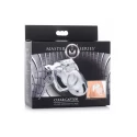 Clear captor chastity cage with keys - medium